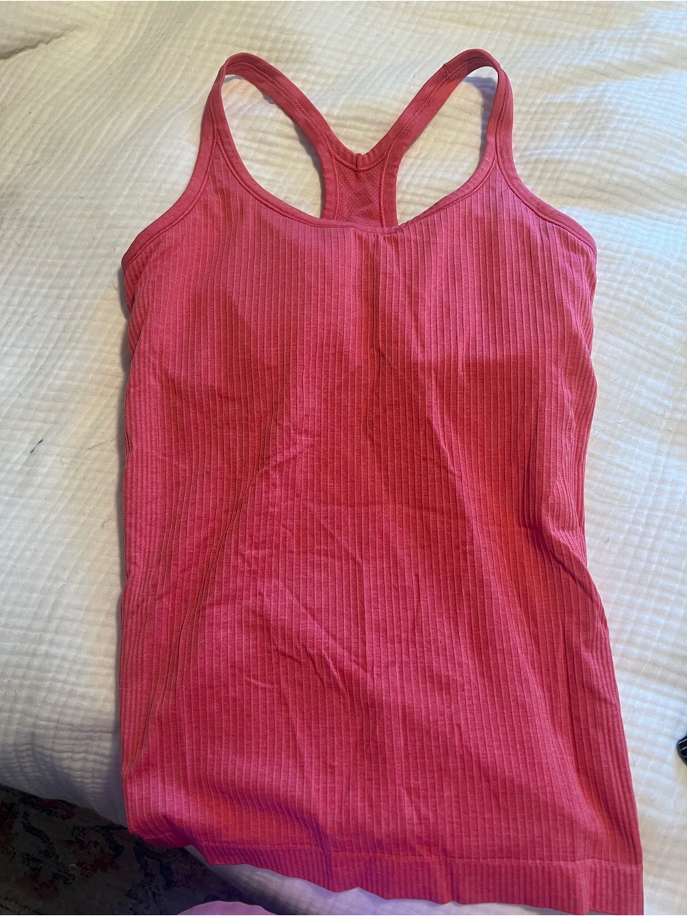 Lululemon Ribbed Racerback Tank Top in Pink
